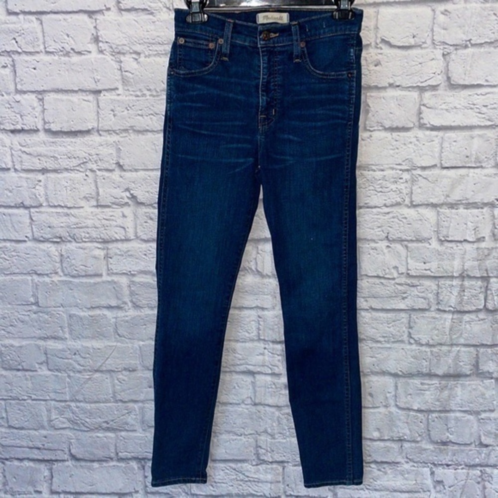 Madewell Dark Wash Denim Classic 10” High Rise Skinny Jegging Stretch Jeans